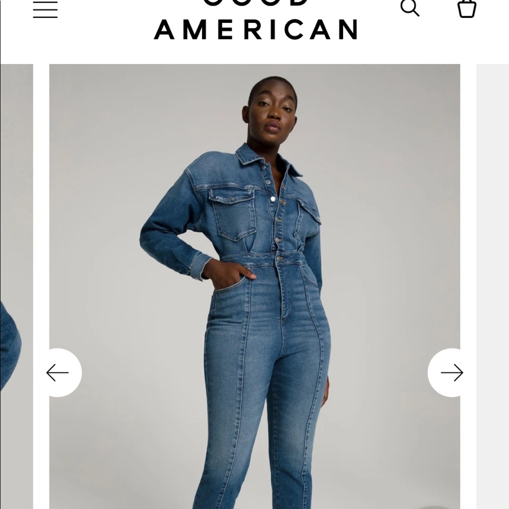 Good American Jumpsuit Denim/Brand W/tags!